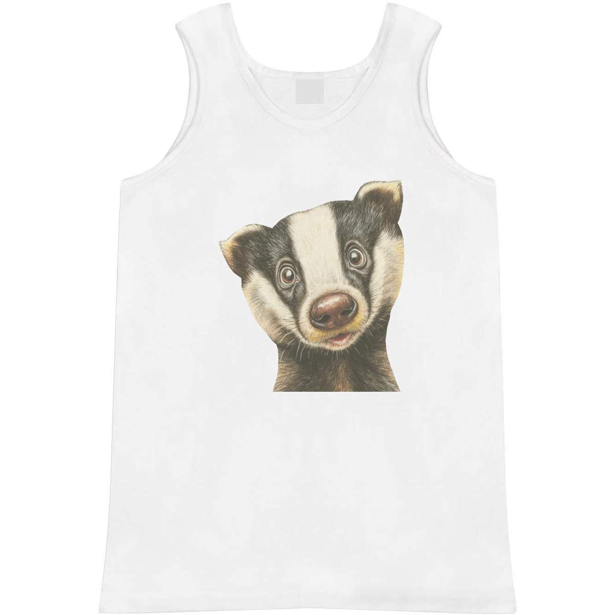 'Funny Badger' Adult Vest / Tank Top - Sleeveless Top for Gym, Training, Running, Sports and Summer (AV063512)