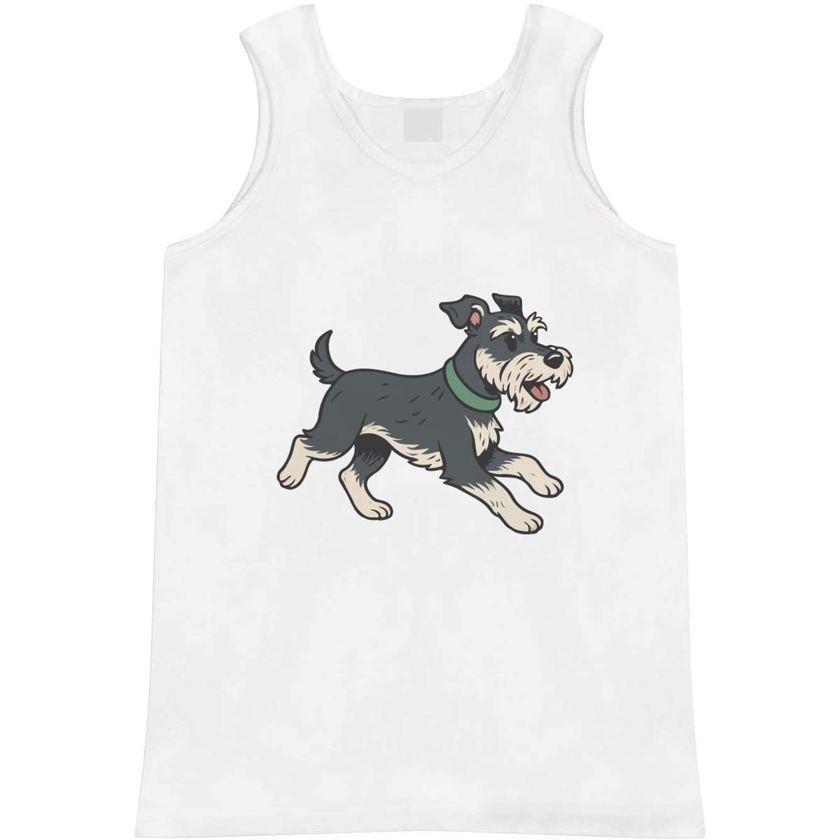 'Running Schnauzer Dog' Adult Vest / Tank Top - Sleeveless Top for Gym, Training, Running, Sports and Summer (AV063718)