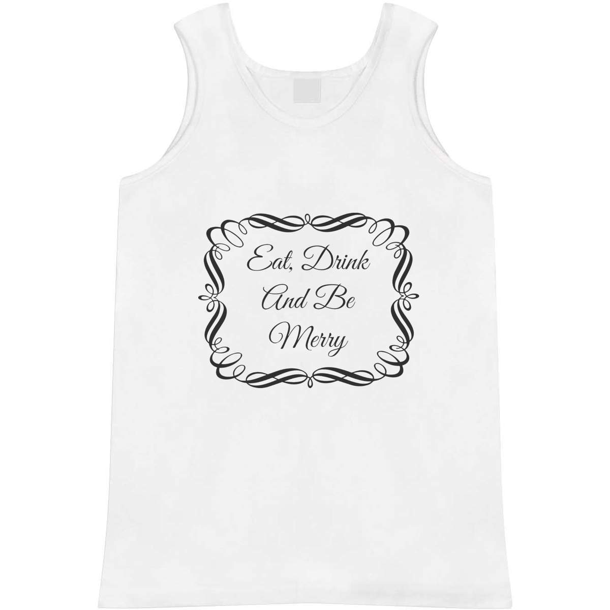 'Eat Drink And Be Merry' Adult Vest / Tank Top (AV063897)
