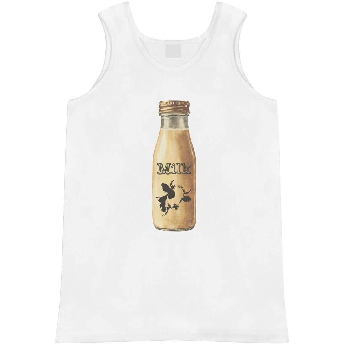'Bottle of Milk' Adult Vest / Tank Top - Sleeveless Top for Gym, Training, Running, Sports and Summer (AV064422)