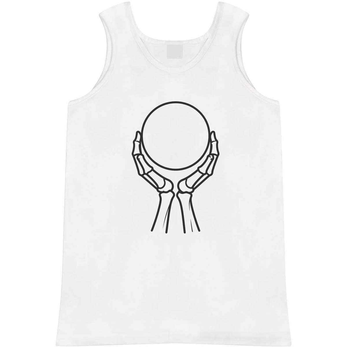 'Skeleton & Crystal Ball' Adult Vest / Tank Top - Sleeveless Top for Gym, Training, Running, Sports and Summer (AV064485)