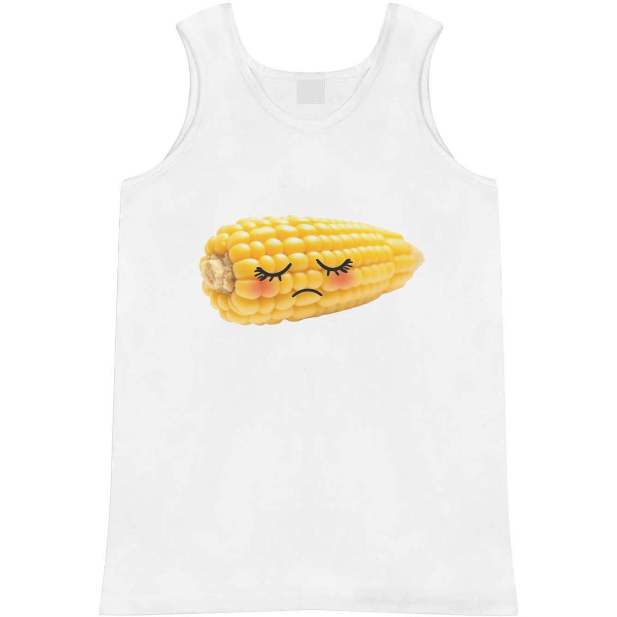 'Sleepy Sweetcorn' Adult Vest / Tank Top - Sleeveless Top for Gym, Training, Running, Sports and Summer (AV064684)