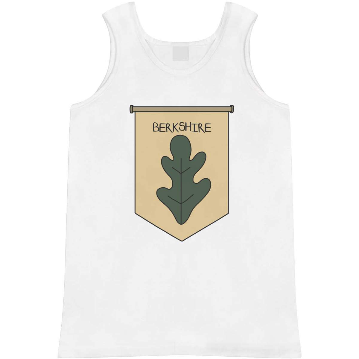 'Berkshire Banner' Adult Vest / Tank Top - Sleeveless Top for Gym, Training, Running, Sports and Summer (AV064779)