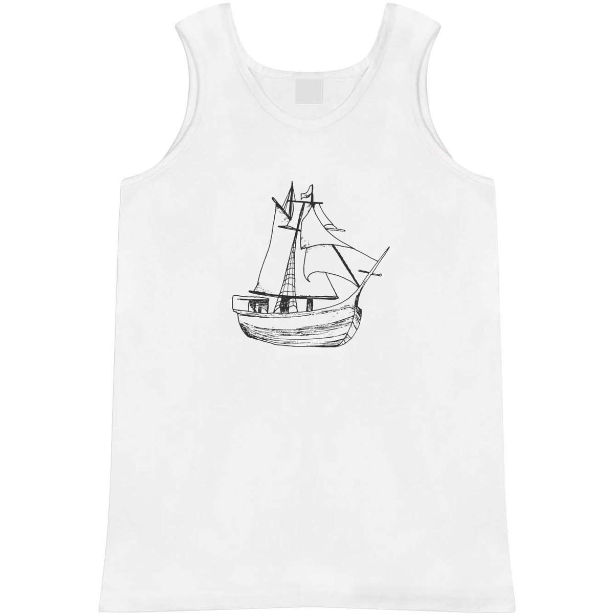 Extra Large 'Sailing Ship' Adult Vest / Tank Top (AV00024212)