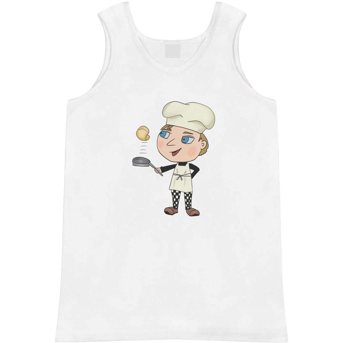 Extra Large 'Chef Flipping Pancake' Adult Vest / Tank Top (AV00107418)