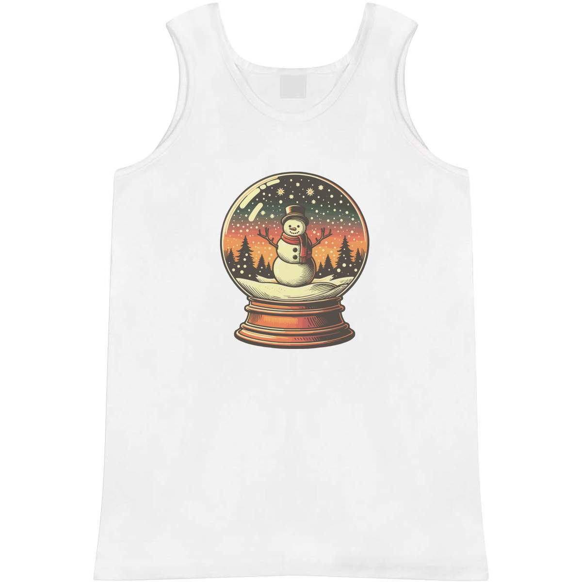 Extra Large 'Snowman Snow Globe' Adult Vest / Tank Top (AV00135462)
