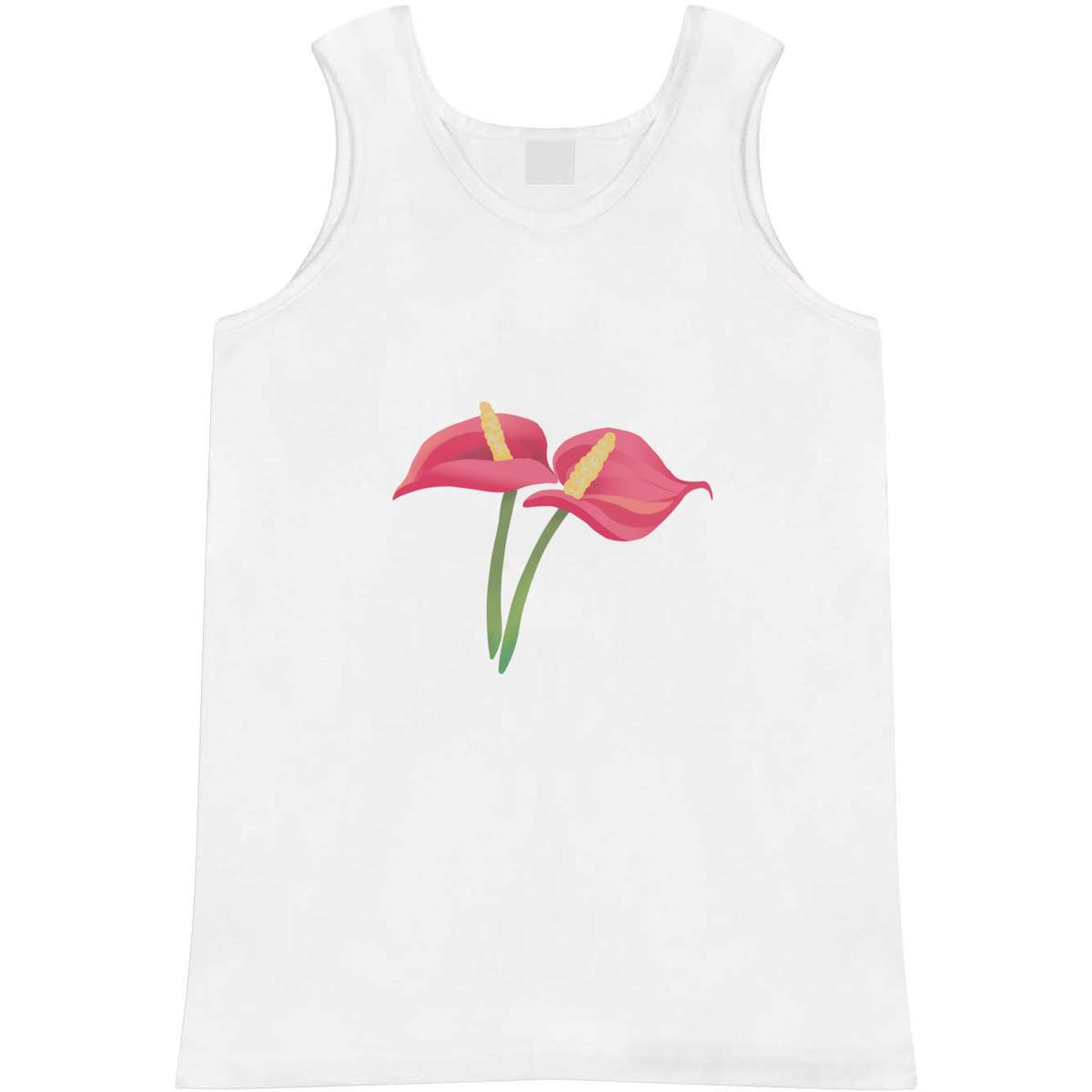 Extra Large 'Red Anthurium Tropical Flower' Adult Vest / Tank Top (AV00141070)