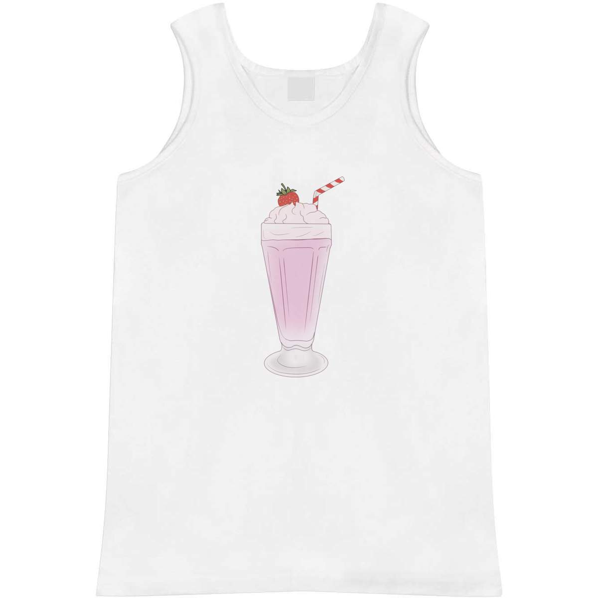 'Dessert Delight' Adult Vest - White, XL - Sleeveless Tank Top for Gym, Training, Running, Sports and Summer (AV00154938)