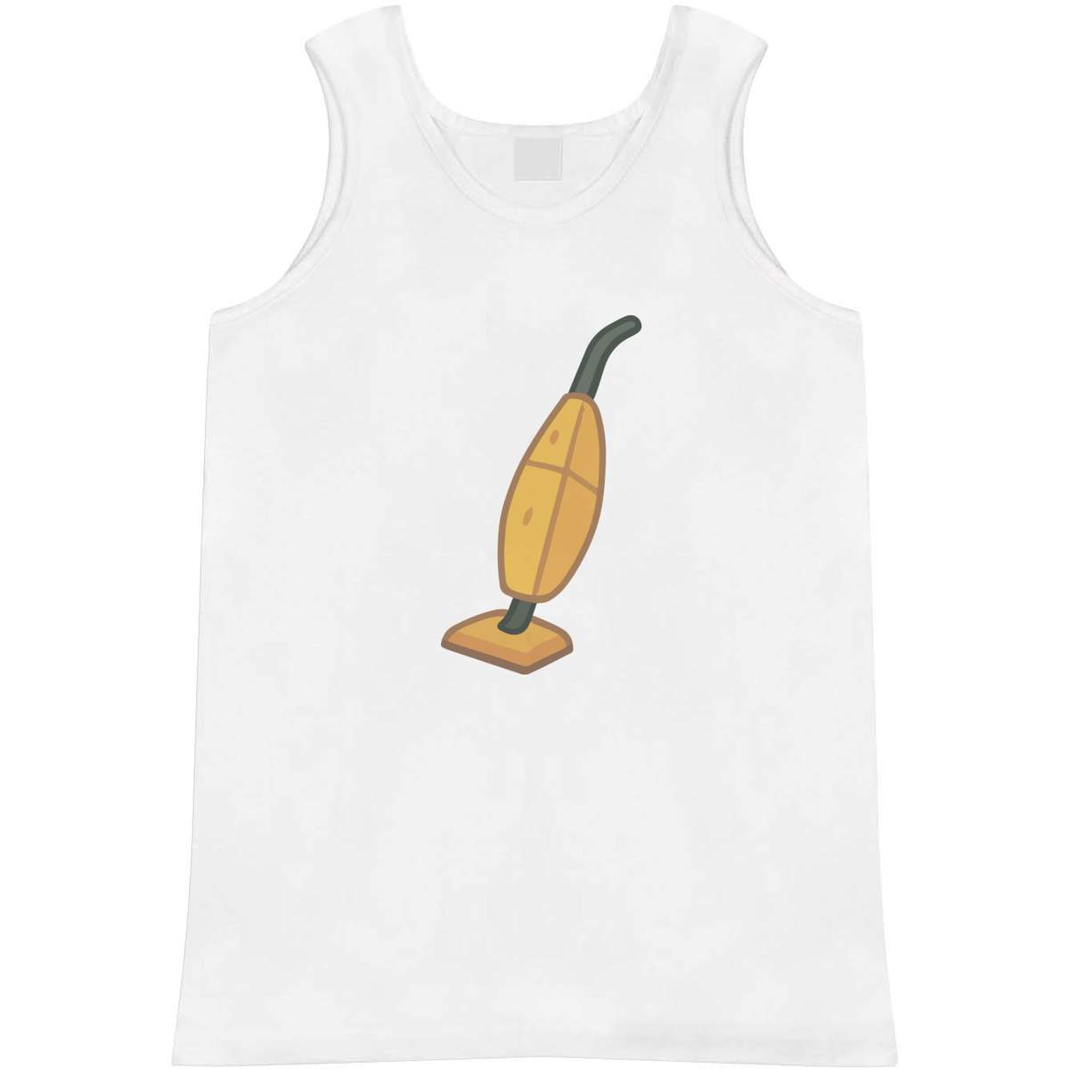 'Upright Vacuum Cleaner' Adult Vest - White, XL - Sleeveless Tank Top for Gym, Training, Running, Sports and Summer (AV00162402)