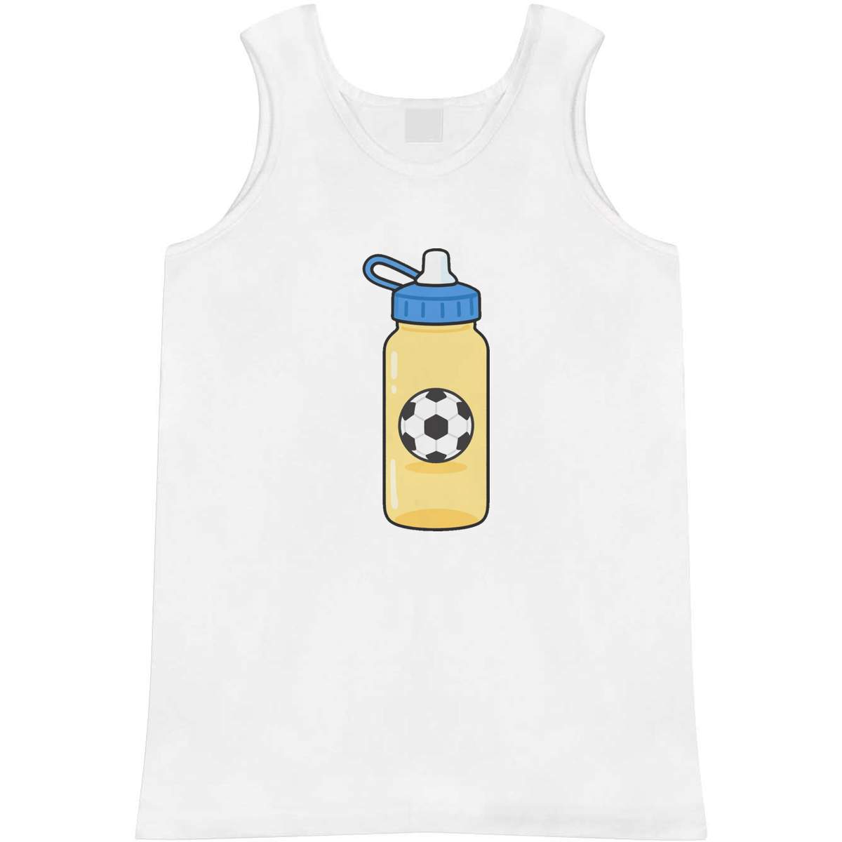 'Sports Water Bottle' Adult Vest - White, XL - Sleeveless Tank Top for Gym, Training, Running, Sports and Summer (AV00181430)