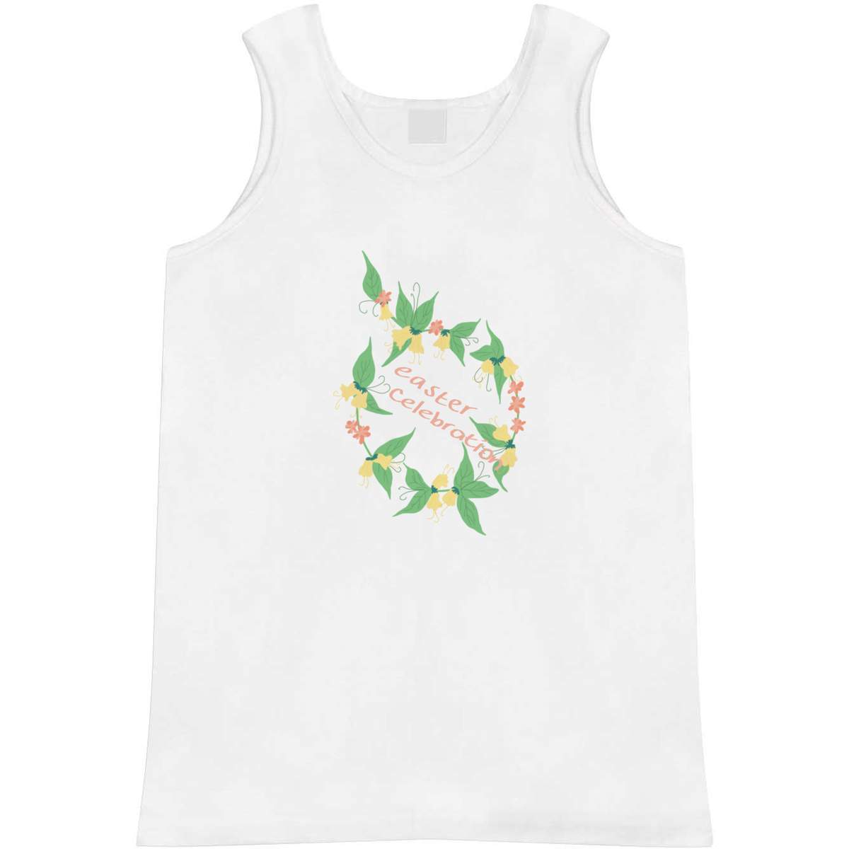 'Easter Family & Friends' Adult Vest - White, XL - Sleeveless Tank Top for Gym, Training, Running, Sports and Summer (AV00181858)