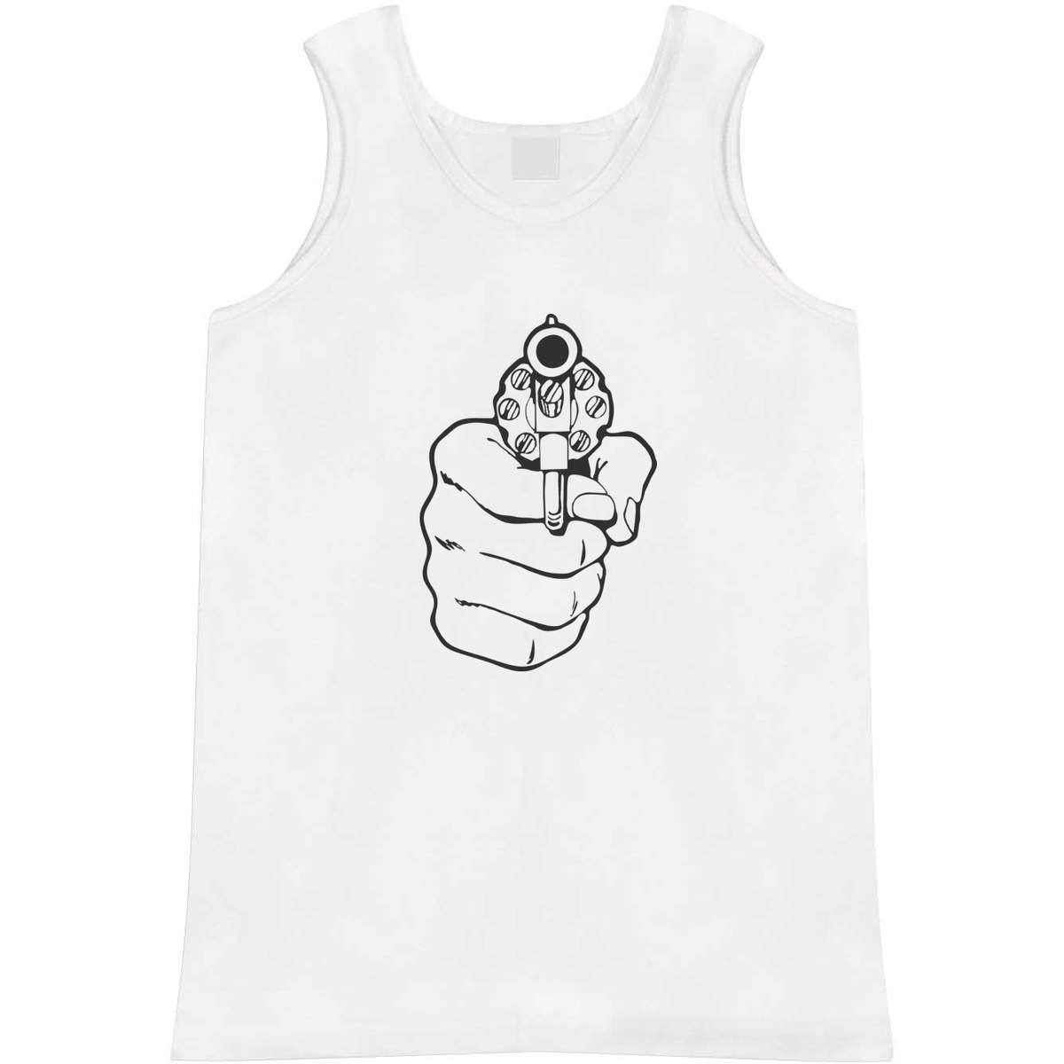 'Point Blank' Adult Vest - White, XL - Sleeveless Tank Top for Gym, Training, Running, Sports and Summer (AV00183434)