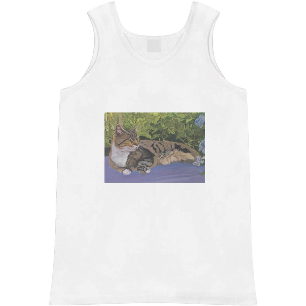 'Minky in the Garden' Adult Vest - White, XL - Sleeveless Tank Top for Gym, Training, Running, Sports and Summer (AV00185242)