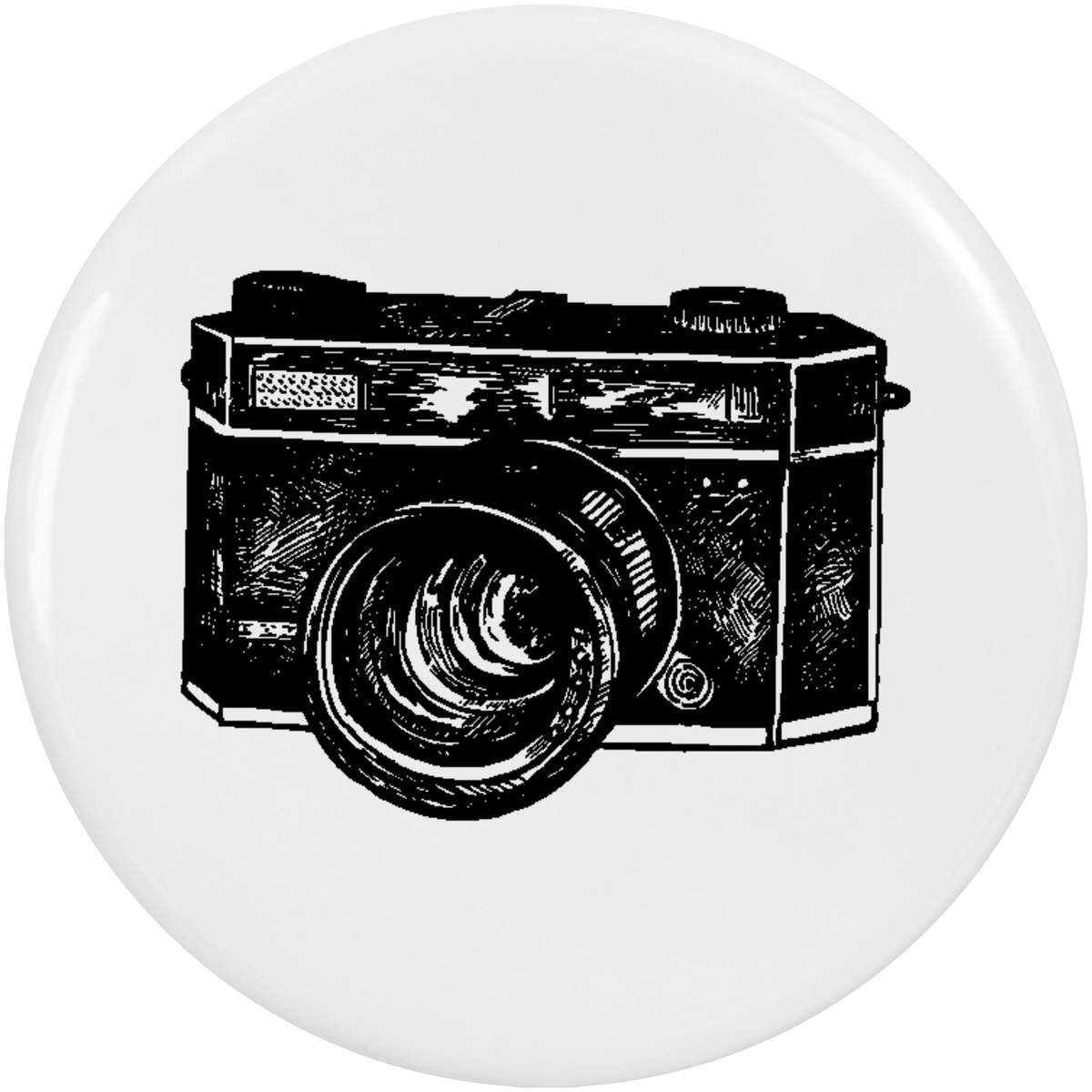 2 x 38mm 'Classic Camera' Small Button Pin Badges (BB00017769)