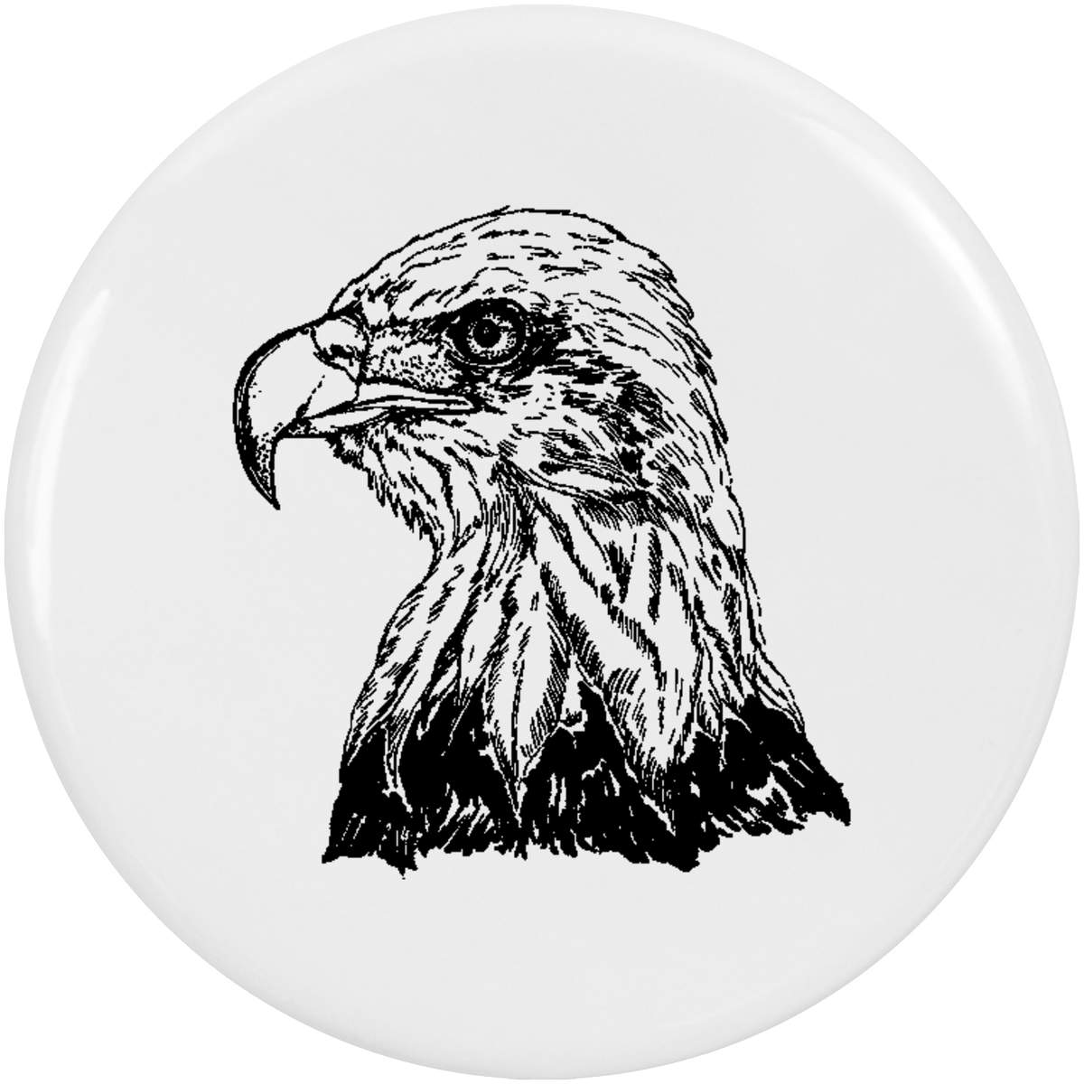 2 x 38mm 'Bald Eagle' Small Button Pin Badges (BB00024999)