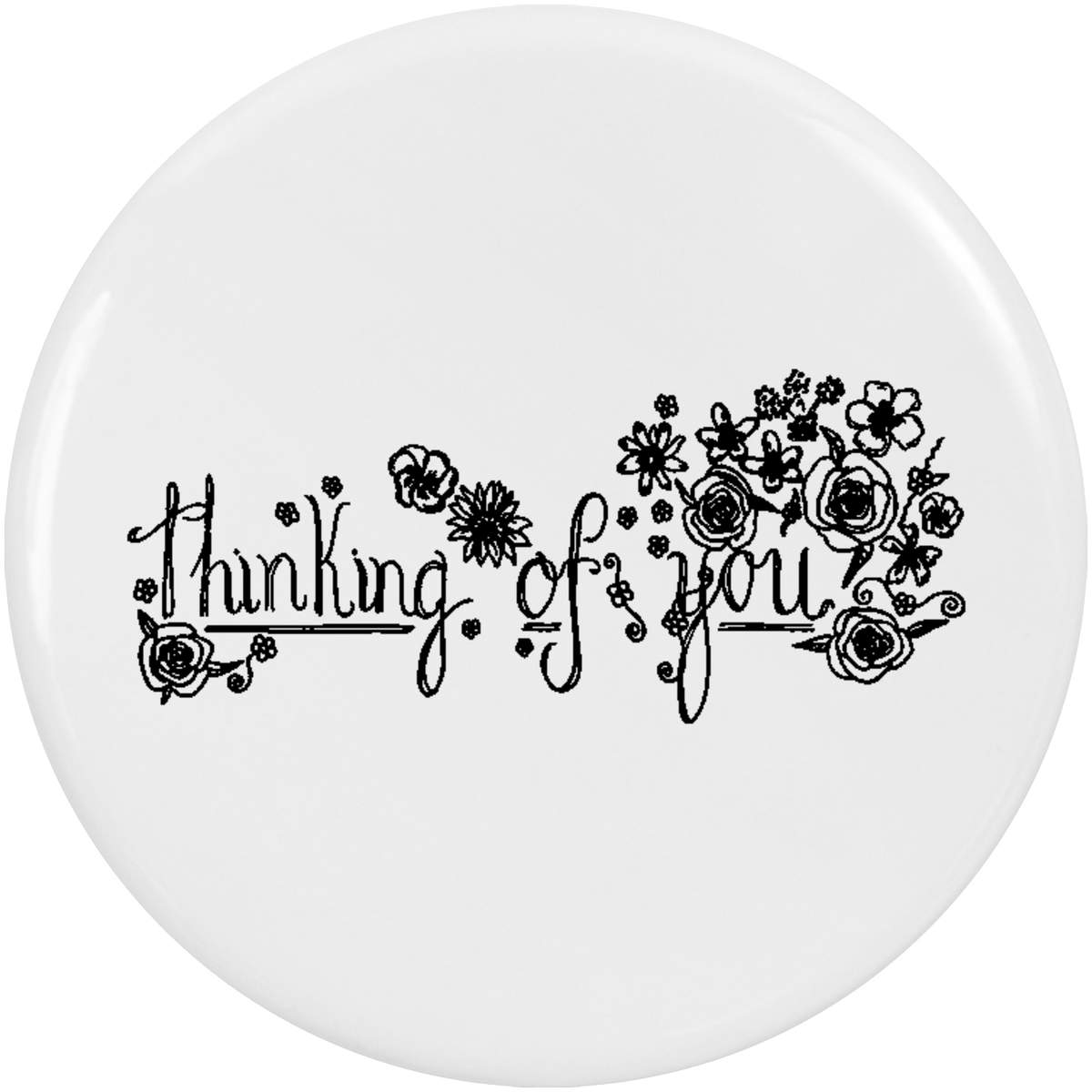 2 x 38mm 'Thinking Of You' Small Button Pin Badges (BB00034509)