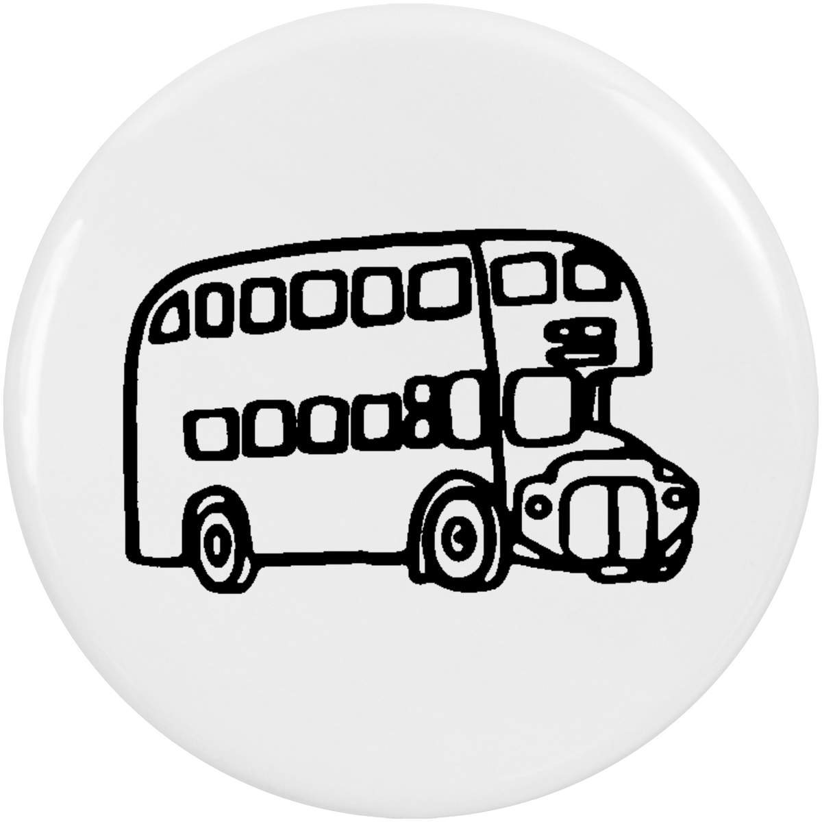 2 x 38mm 'London Bus' Small Button Pin Badges (BB00043546)