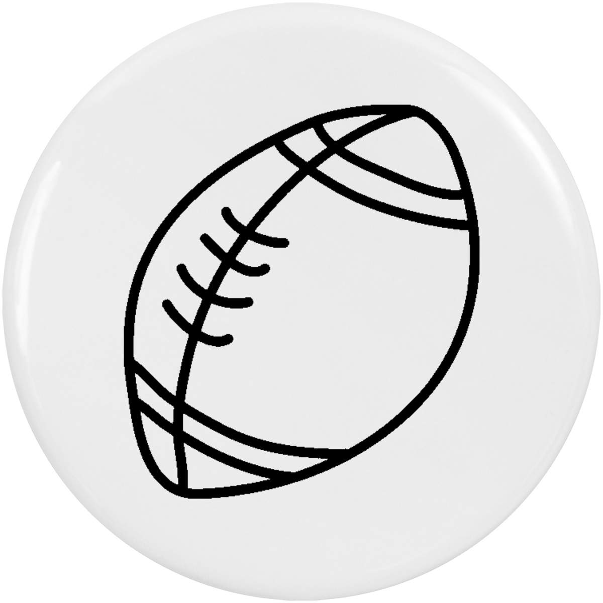 2 x 38mm 'Rugby Ball' Small Button Pin Badges (BB00045138)