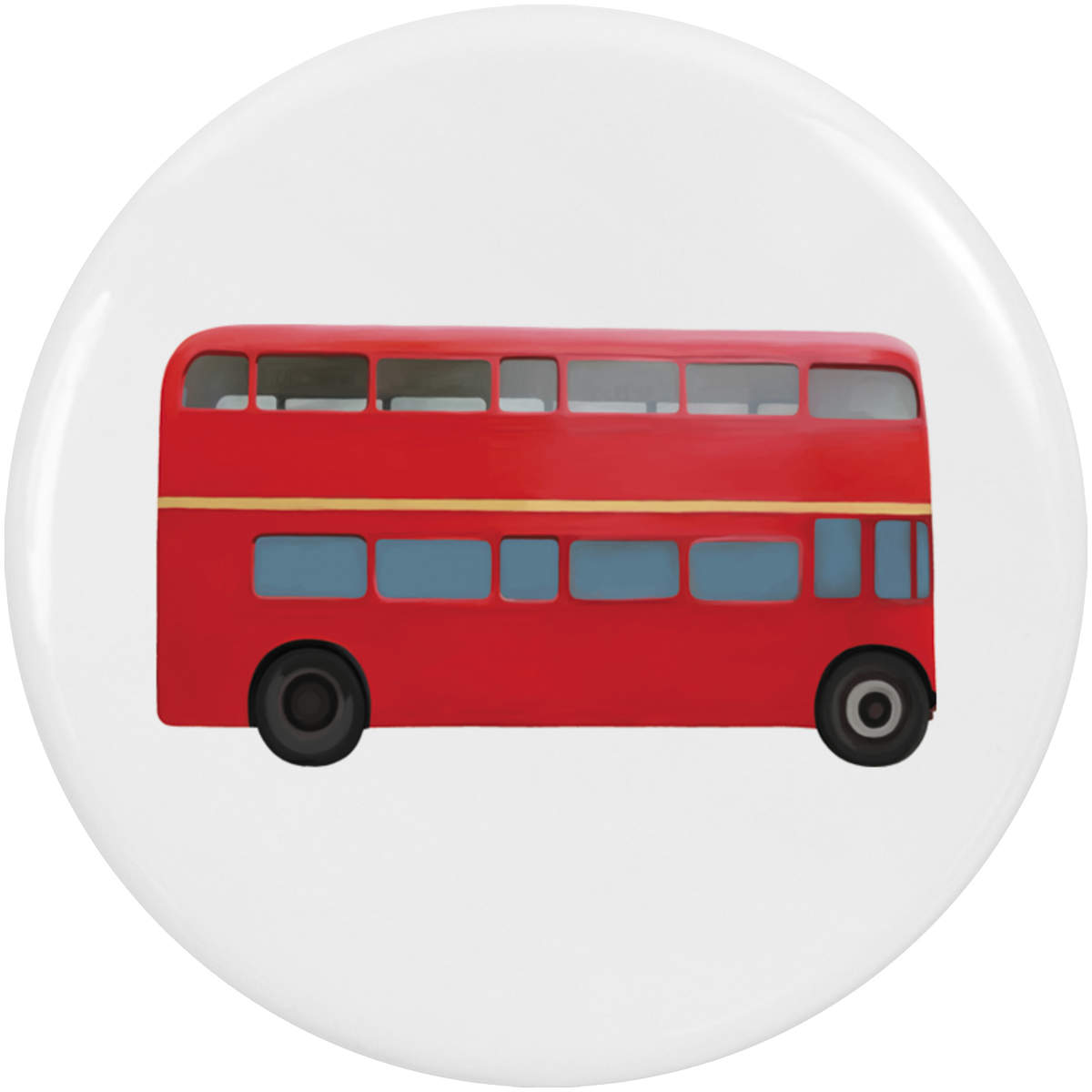 2 x 38mm 'London Bus' Small Button Pin Badges (BB00056625)