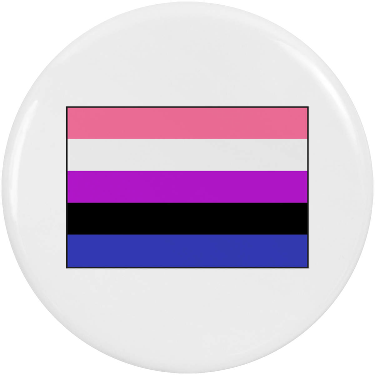 2 x 38mm 'Genderfluid Pride Flag' Small Button Pin Badges (BB00058473)
