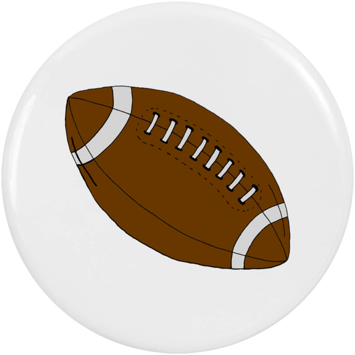 2 x 38mm 'Rugby Ball' Small Button Pin Badges (BB00061642)