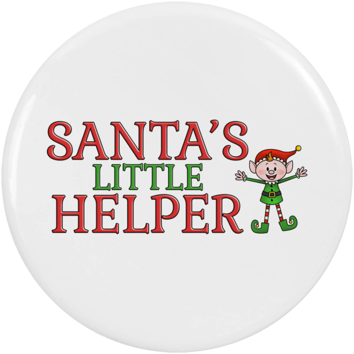 2 x 38mm 'Santa's Little Helper' Small Button Pin Badges (BB00084769)