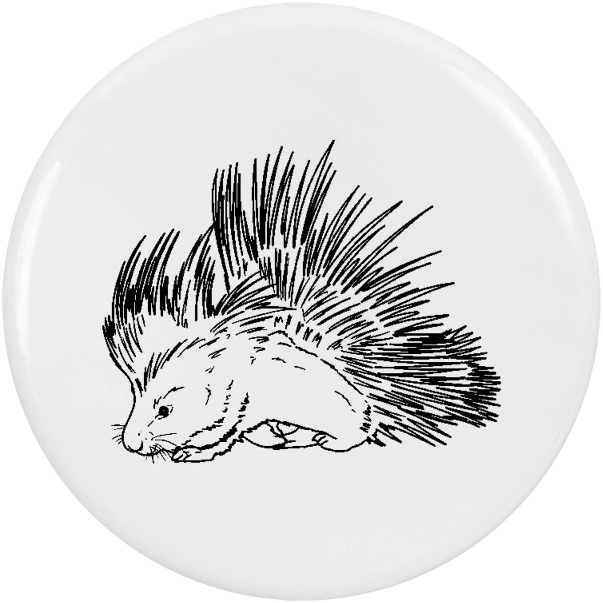 2 x 38mm 'Porcupine' Small Button Pin Badges (BB00088054)