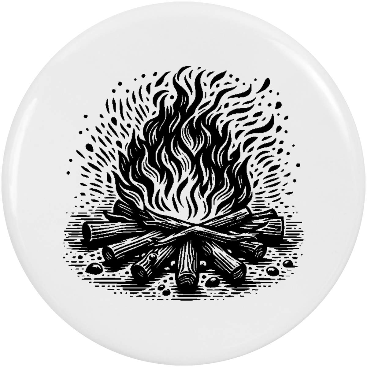 2 x 38mm 'Camp Fire' Small Button Pin Badges (BB00119978)