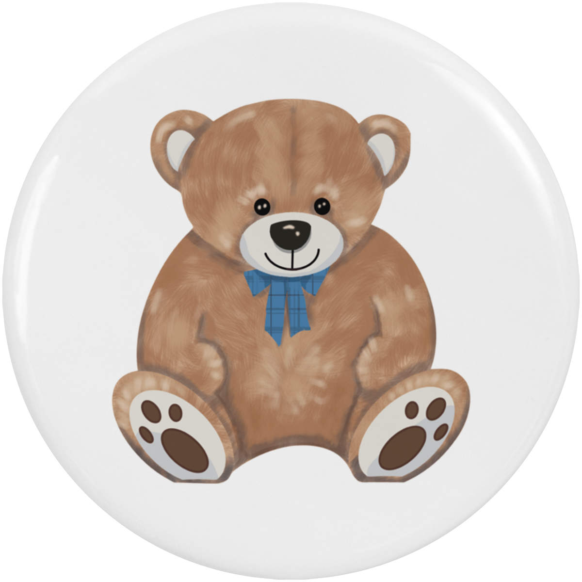 2 x 38mm 'Cute Brown Teddy Bear' Small Button Pin Badges (BB00123620)