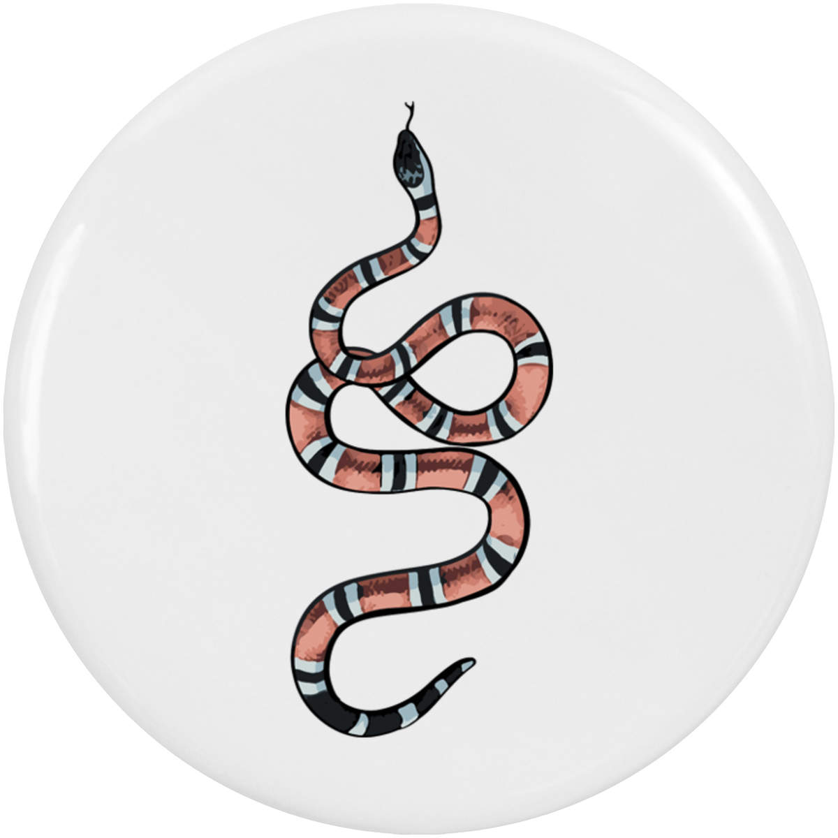 2 x 'Coral Snake' Button Badges - 38mm - Pin Back / Lapel Badges for Clothes, Bags, Accessories and Gifts (BB00125799)
