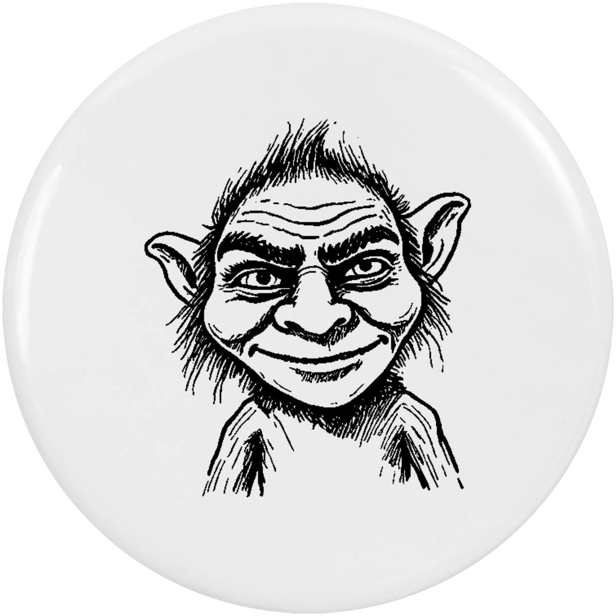 2 x 38mm 'Mischievous Troll' Small Button Pin Badges (BB00127710)