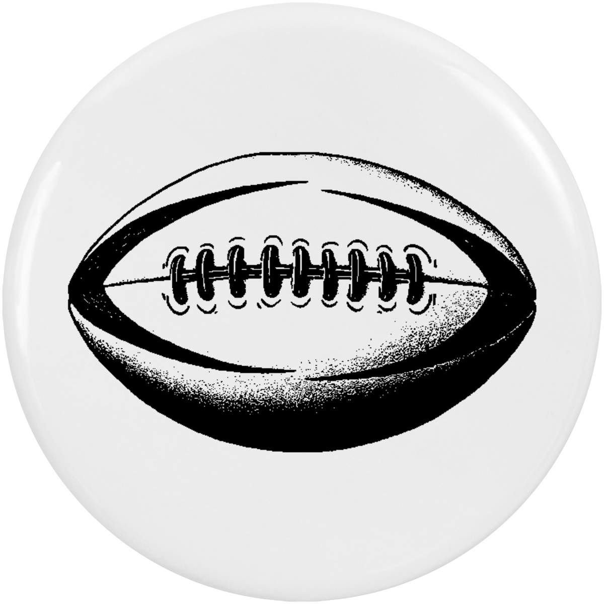 2 x 'Rugby Ball' Button Badges - 38mm - Pin Back / Lapel Badges for Clothes, Bags, Accessories and Gifts (BB00135011)