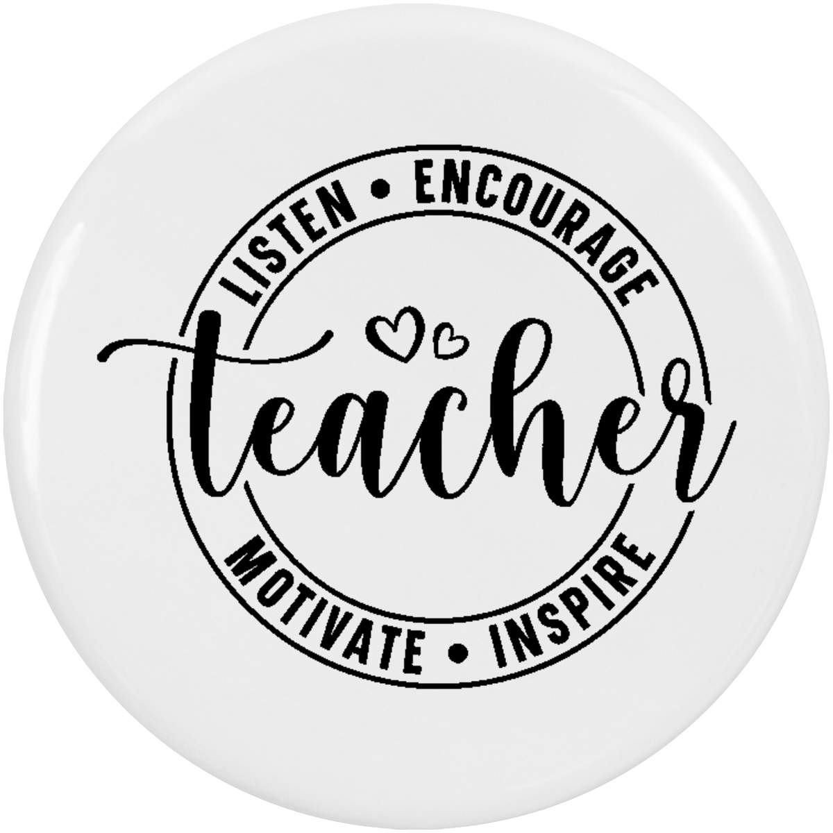 2 x 38mm 'Teacher Motivational Quote' Small Button Pin Badges (BB00137142)