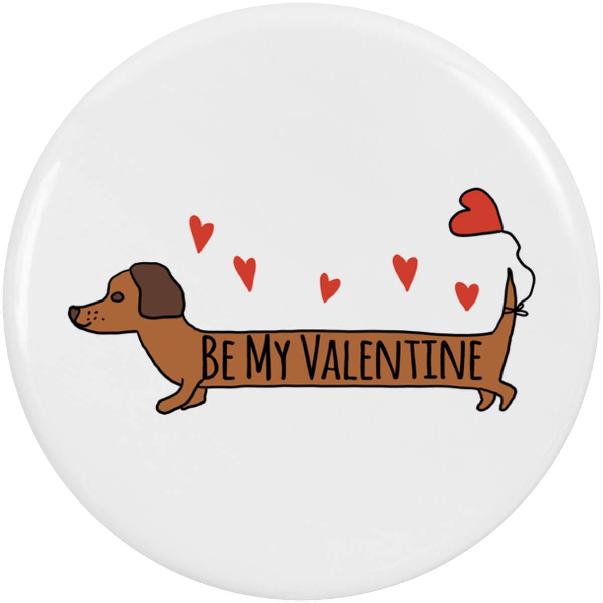 2 x 38mm 'Be My Valentine' Small Button Pin Badges (BB00137631)