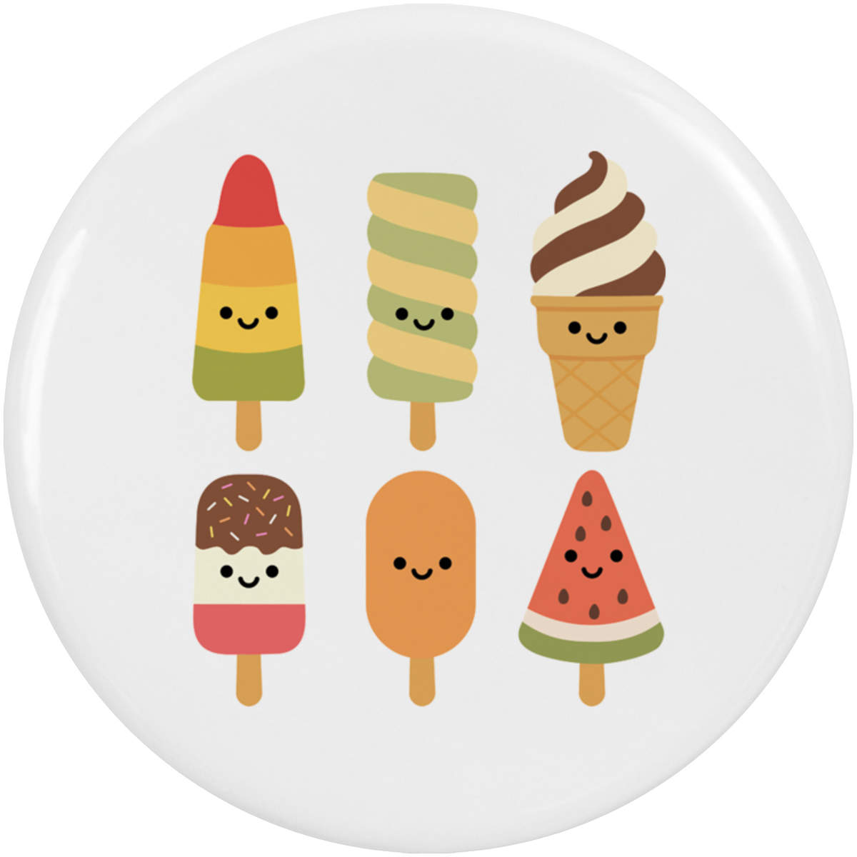 2 x 'Six Ice lollies' Button Badges - 38mm - Pin Back / Lapel Badges for Clothes, Bags, Accessories and Gifts (BB00143498)