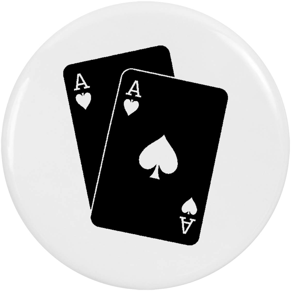 2 x 'Ace of Spades Cards' Button Badges - 38mm - Pin Back / Lapel Badges for Clothes, Bags, Accessories and Gifts (BB00143558)