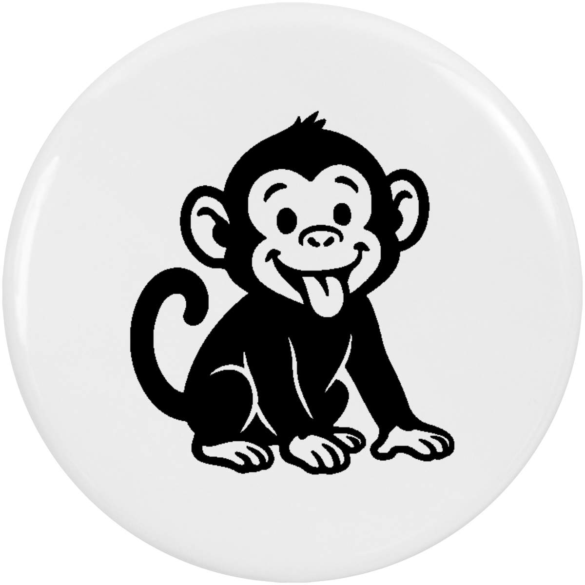 2 x 'Cheeky Monkey' Button Badges - 38mm - Pin Back / Lapel Badges for Clothes, Bags, Accessories and Gifts (BB00150820)