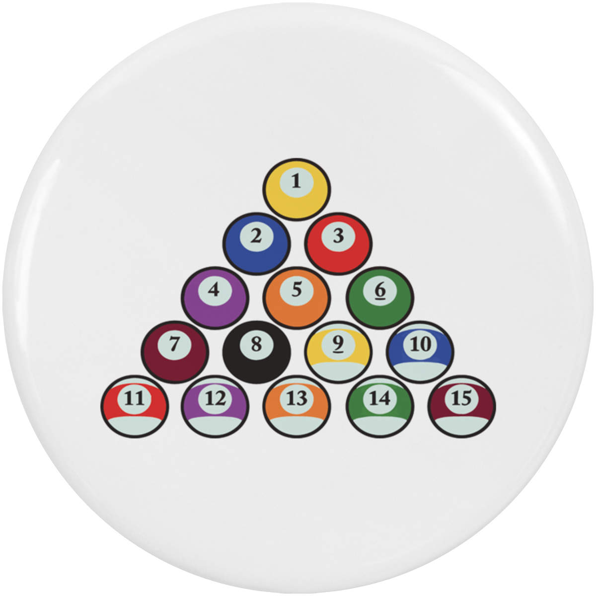 2 x 'Colorful Billard Balls' Button Badges - 38mm - Pin Back / Lapel Badges for Clothes, Bags, Accessories and Gifts (BB00155402)