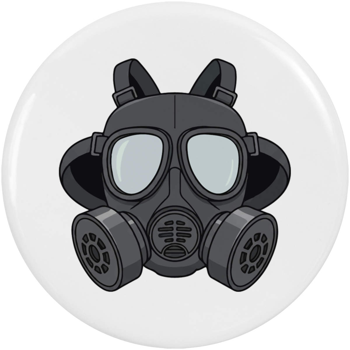 2 x 'Protective Gas Mask' Button Badges - 38mm - Pin Back / Lapel Badges for Clothes, Bags, Accessories and Gifts (BB00158318)