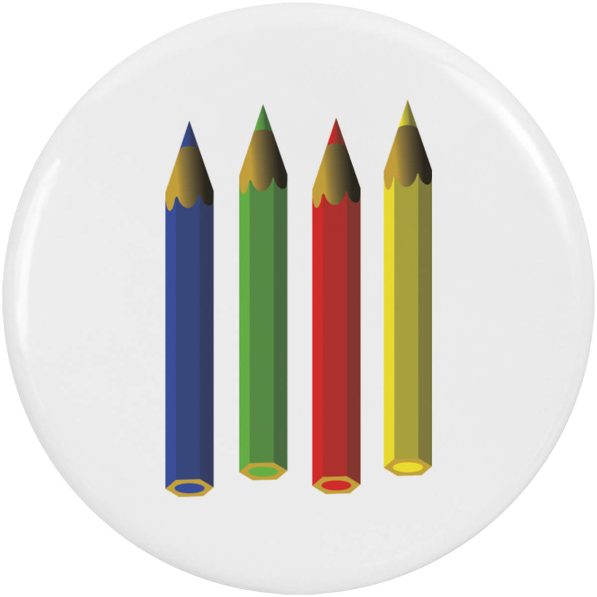 2 x 'Colorful Pencils' Button Badges - 38mm - Pin Back / Lapel Badges for Clothes, Bags, Accessories and Gifts (BB00163423)
