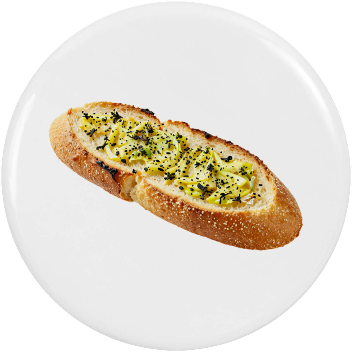 2 x 'Garlic Bread' Button Badges - 38mm - Pin Back / Lapel Badges for Clothes, Bags, Accessories and Gifts (BB00163468)