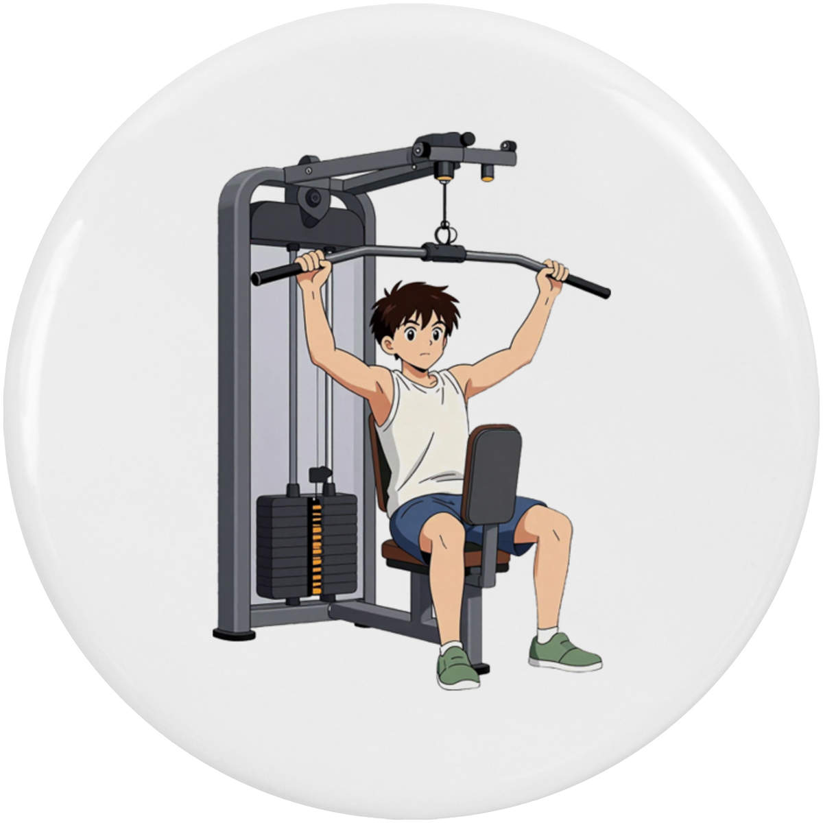 2 x 38mm 'Lat Pulldown Machine' Small Button Pin Badges (BB00164584)