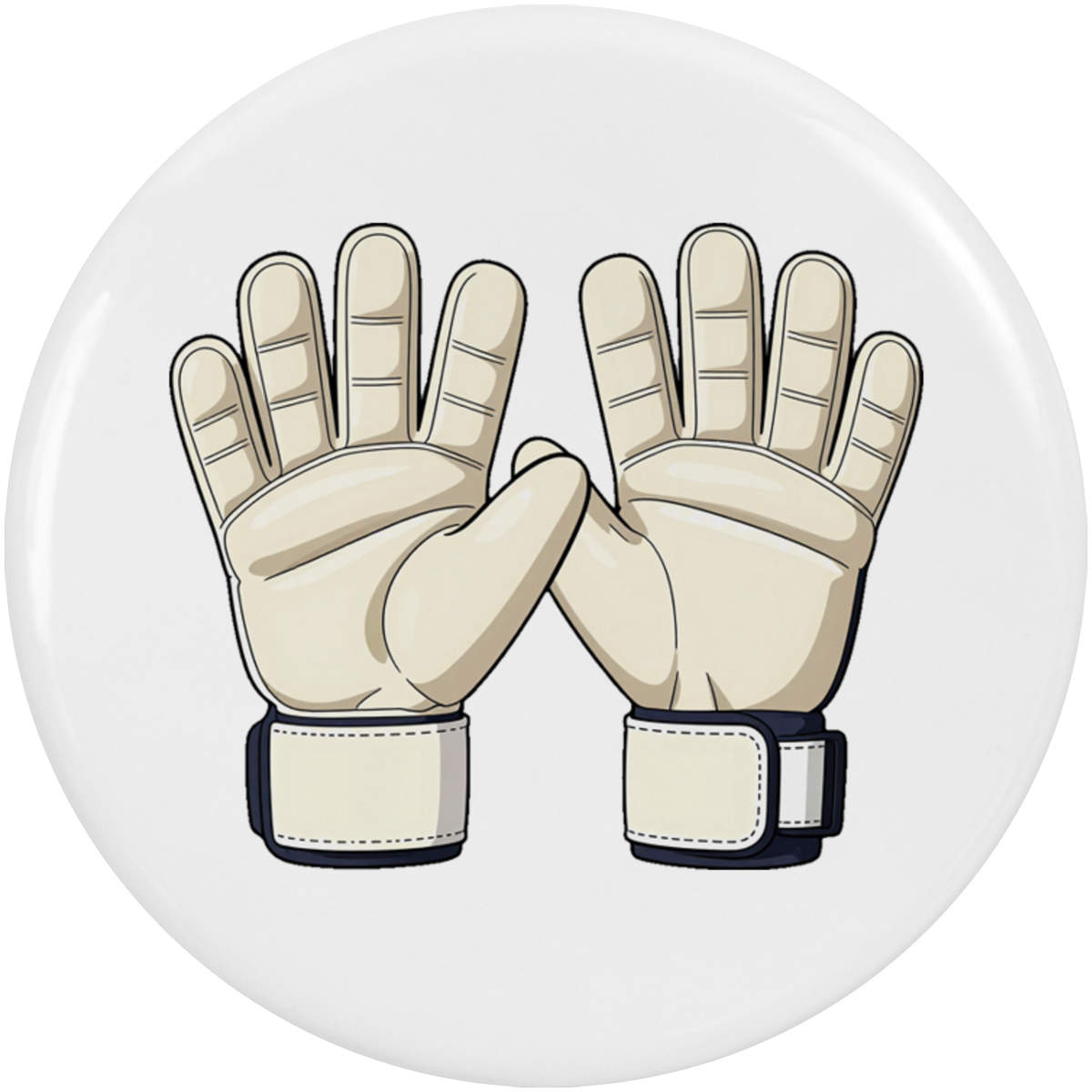 2 x 'Goalkeeper Gloves' Button Badges - 38mm - Pin Back / Lapel Badges for Clothes, Bags, Accessories and Gifts (BB00165418)