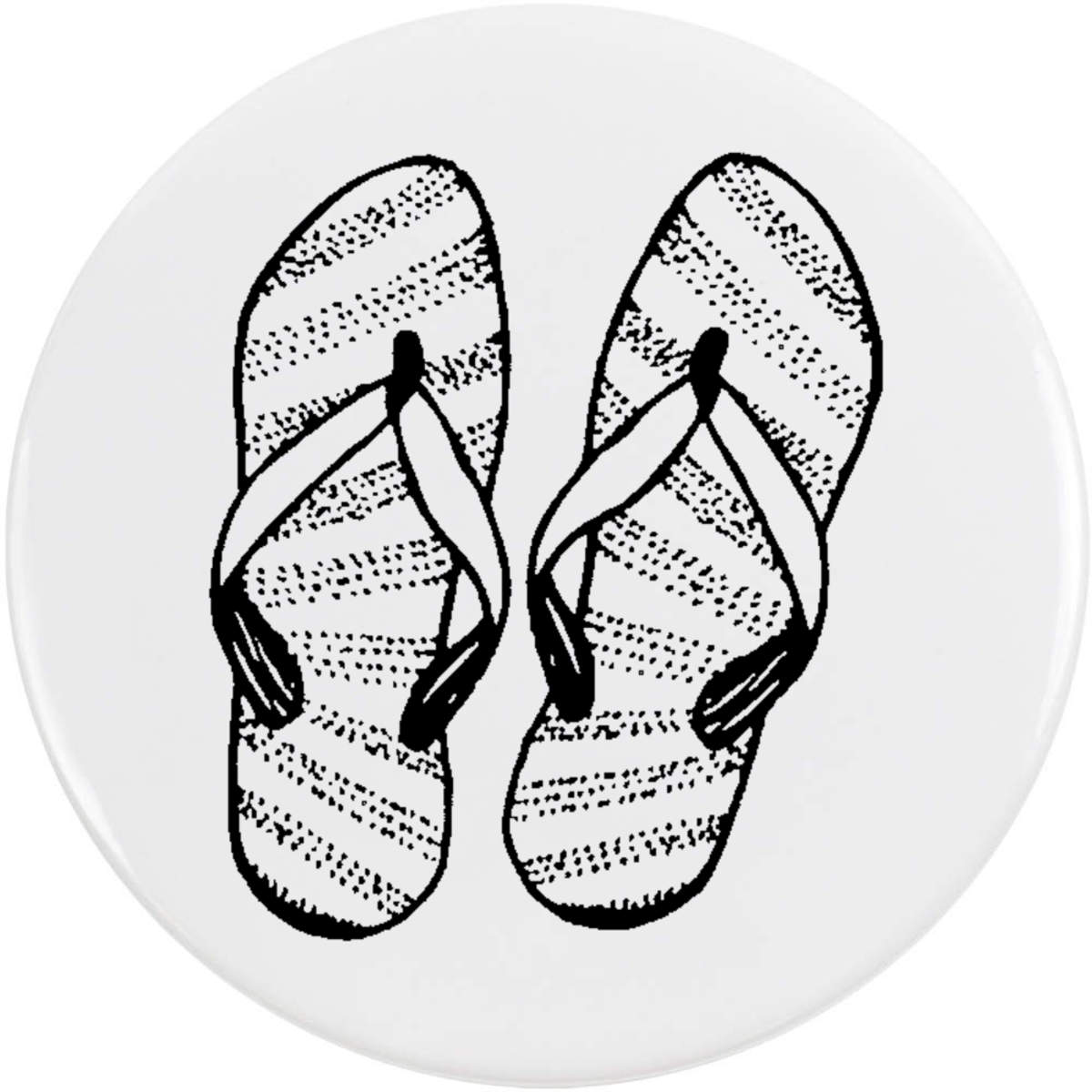 58mm 'Flipflops' Medium Button Pin Badge (BB00013999)