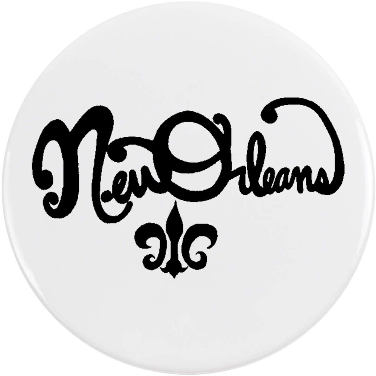 'New Orleans Text' Button Badge - 58mm - Pin Back / Lapel Badge for Clothes, Bags, Accessories and Gifts (BB00034946)