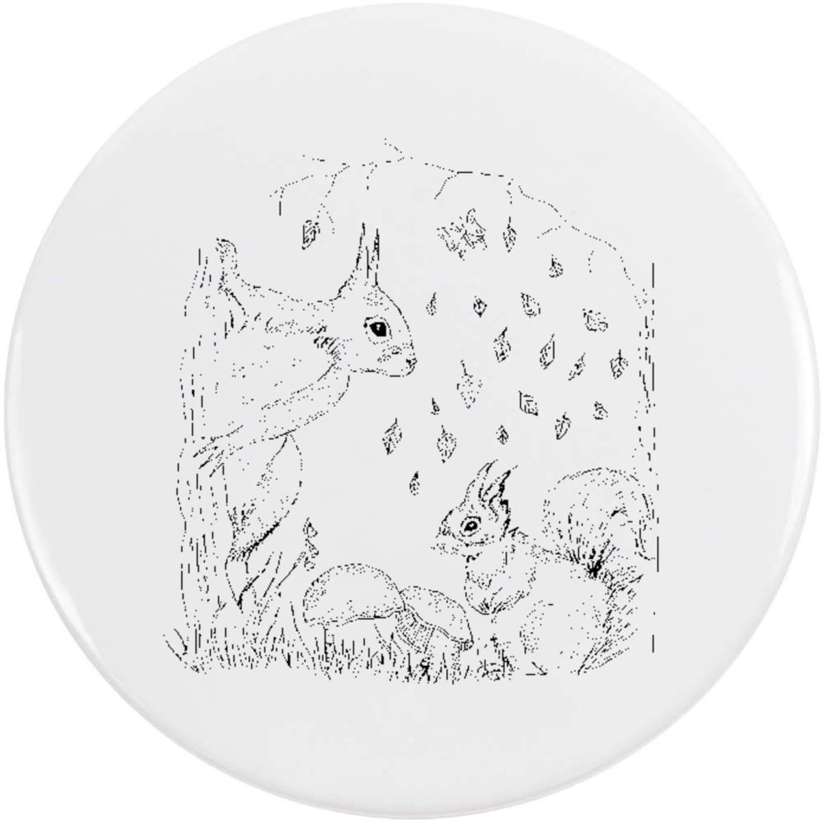 58mm 'Woodland Squirrels' Medium Button Pin Badge (BB00058847)