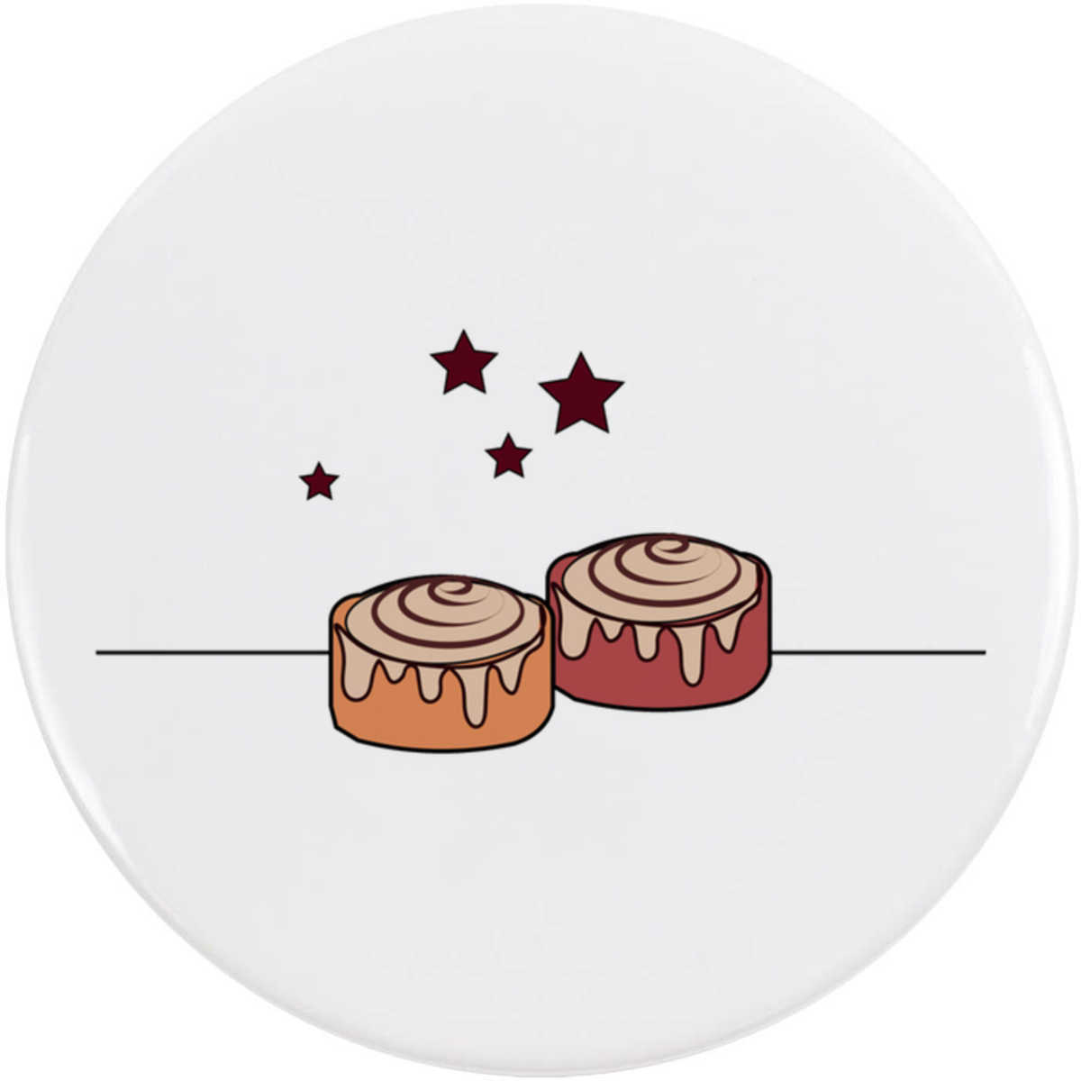 'Cinnamon Rolls' Button Badge - 58mm - Pin Back / Lapel Badge for Clothes, Bags, Accessories and Gifts (BB00098797)