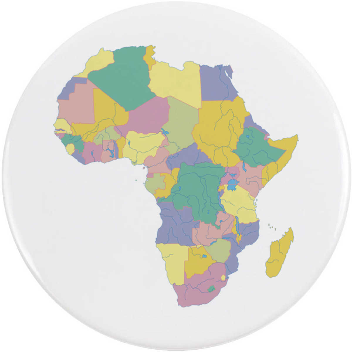 58mm 'Map Of Africa' Medium Button Pin Badge (BB00099526)