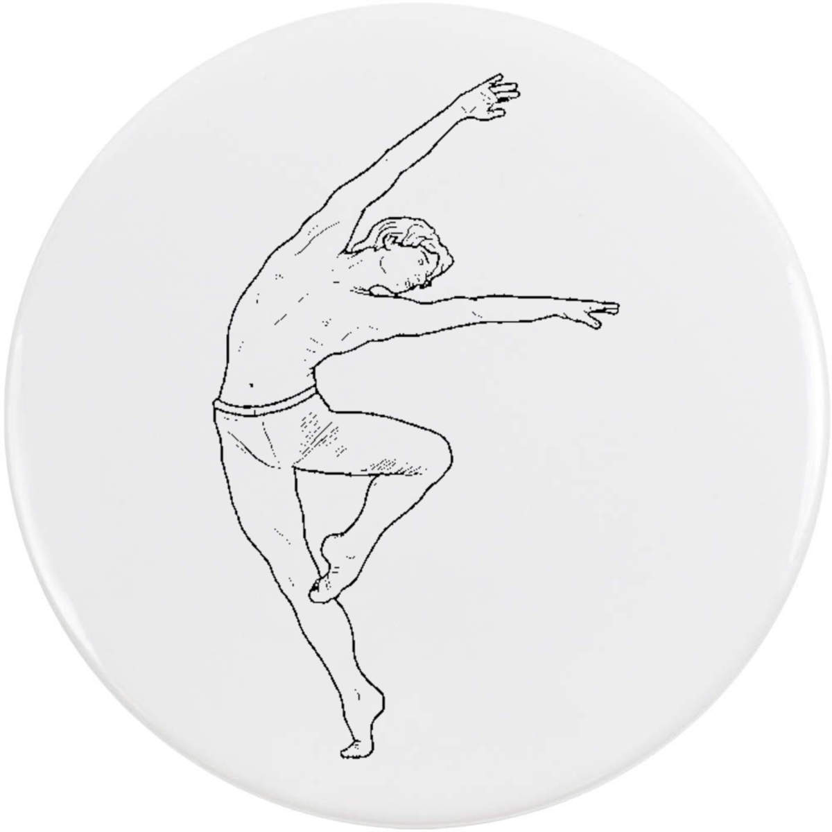'Male Ballet Dancer' Button Badge - 58mm - Pin Back / Lapel Badge for Clothes, Bags, Accessories and Gifts (BB00112326)