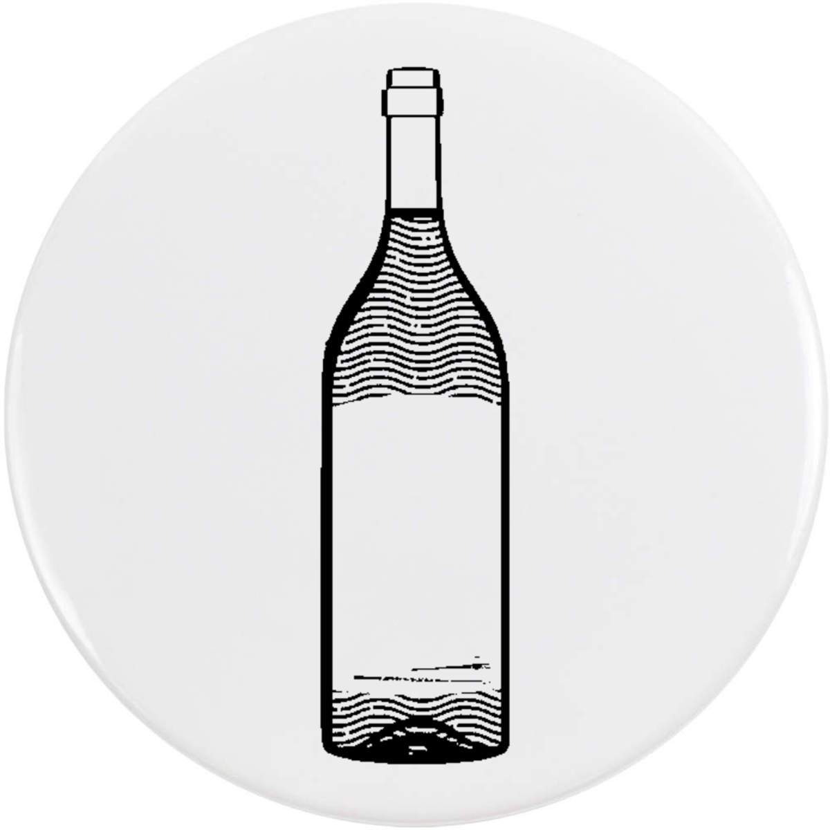 'Wine Bottle' Button Badge - 58mm - Pin Back / Lapel Badge for Clothes, Bags, Accessories and Gifts (BB00117638)
